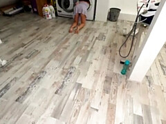 Hot Stepmom Gets Stuck in Washing Machine, Fucked Hard!