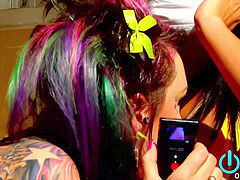 Extrem, Fingern, Küche, Lesbisch, Orgasmus, Tätowierung