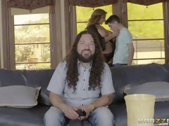 デカ尻, デカパイ, 黒人, ブロンド, オマンコ, 現実, ストッキング, オッパイの