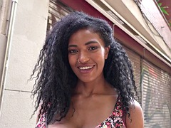 デカパイ, 黒人, 黒人, ドイツ人, 異人種間, 公共, ティーン, オッパイの