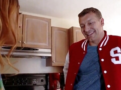 ブロンド, フェラチオ, イく瞬間, チン, Hd, 小柄, ティーン, オッパイの