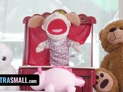 Danny Mountain's petite Pigtail Cutie in Fishnets gets her pussy stretched out with a big dick