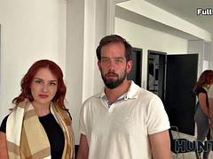 Beauté, Grosse bite, Gros seins, Sucer une bite, Tromperie, Cocu, Européenne, Rousse roux