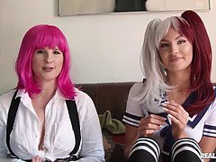 MILA Monet, Malina Melendez & Brandy Reece in Halloween costume get down and dirty with each other