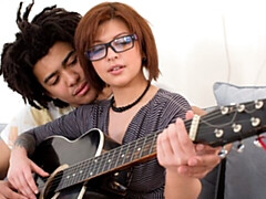 Cul, Gros seins, Lunettes, Interracial, Léchez, Seins naturels, Pov, Cheveux courts