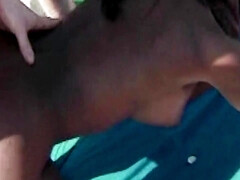 Mamada, Morena, Polla, Interracial, Al aire libre, Coño, Clasico, Mojado