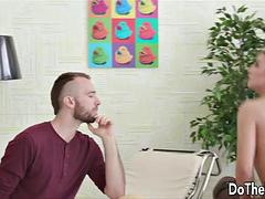 Grote lul, Zwart, Pijpbeurt, Sperma, Man die toekijkt, Zwart, Huisvrouw, Interraciaal