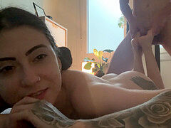 Минет, Парочка, Дрочка ногами, Домашнее видео, Мастурбация, Косички