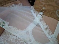 Kim and additionally her sissy in sheer panties