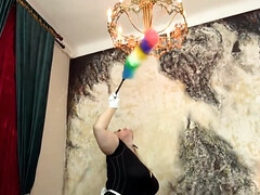 Sophia Lola is a fat, blonde maid who is using every single opportunity to masturbate a bit