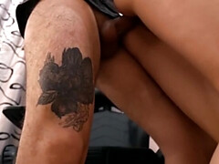 Blond, Gapende, Hd, Gezichtspunt, Russisch, Geschoren, Tatoeage, Tieten likken