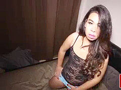 Asiatique, Tir de sperme, Branler, Jeunes transsexuelles thaïlandaises, Masturbation, Transsexuelle, Douche, Solo