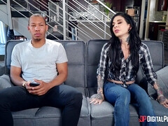Parallel Lust: Episode 1 - reality interracial with cheating Ricky Johnson and his tattooed brunette girlfriend