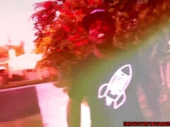 Arsch, Grosser schwanz, Schwarz, Braunhaarige, Kehlenfick, Schwanz, Im freien, Pov