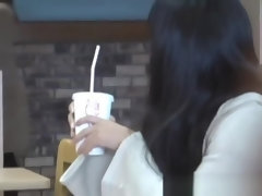 Snazzy asian whore in public