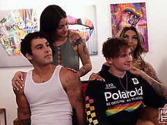 Enthousiasteling, Grote kont, Pijpbeurt, Universiteit, Hd, Orgie, Feest, Tiener