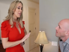 Amerikaans, Kont, Grote lul, Pijpbeurt, Oudere vrouw, Keuken, Likken, Geschoren