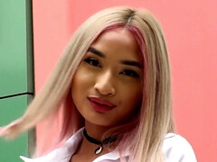 18 jaar, Aziatisch, Grote lul, Lul, Likken, Kut duiken, Schoolmeisje, Tiener