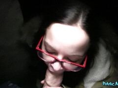 Amateur, Sucer une bite, Faciale, Lunettes, De plein air