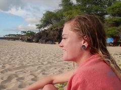 Strand, Freundin, Im freien, Zierlich, Pov, Muschi, Dürr, Titten