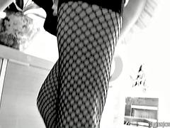 Anal, Rubia, Botas, Látex, Uniforme