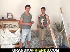 Tschechisch, Grossvater, Oma, Reif, Realität, Schreiend, Jungendliche (18+), Flotter dreier