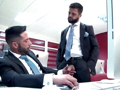 two fellow workers gays fuck in office