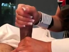 Bigtitted mature gives handjob for cumshot pov