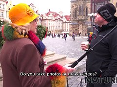 Tetas grandes, Abuelita, Maduro, Mamá, Coño, Pelirrojo, Medias largas