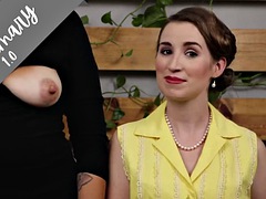 Mooi, Grote mammen, Grappig, Tepels, Tieten likken