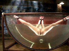 Sexy Slut Tied Up With Her Legs Spread In The Pool