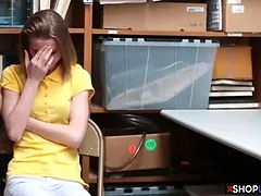 Russian slender shoplifting teen got punish fucked