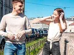 ブロンド, フェラチオ, バック, 指いじり, なめる, ロシア人, 剃毛, ティーン