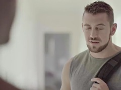 Schwarz, Paar, Schwarz, Schwul, Handjob, Interrassisch, Muskel, Tätowierung