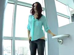 Anal, Gros seins, Sucer une bite, Tir de sperme, Rousse roux, Nénés