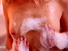 カワイイ, チェコ, Hd, キス, なめる, 小柄, オッパイの, 濡れ