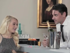 Blond, Pijpbeurt, Sperma shot, Hardcore, Hd, Klein, Kut duiken, Tiener