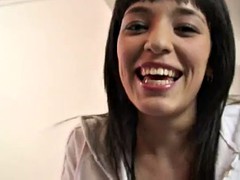 amateur latina feeds her starving hole and then gets banged