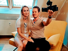 Kont, Blond, Hondjeshouding, Handbeurt, Gezichtspunt, Strippen, Tiener, Tieten likken