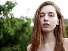 ブロンド, 指いじり, オナニー, ピアス, ガリガリ, 一人, ティーン, オッパイの