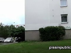 Tussi, Blondine, Nahaufnahme, Kompilation, Pissen, Öffentlich, Rotschopf, Rasiert