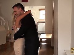 デカチン, デカパイ, ブロンド, フェラチオ, イギリス人, フェティッシュ, 淫乱熟女, ラフ