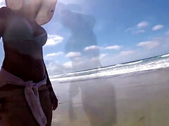 Playa, Belleza, Entre bastidores, Pareja, Garganta profunda, Pezones, Al aire libre, Coño