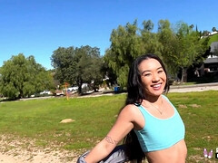 Kimmy Kimm Gets Her Thick Asian Cunt Fucked in HD - small tits brunette fingering shaved pussy