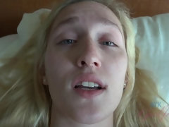Blondine, Blasen, Besamung, Papi, Handjob, Küssen, Pov, Titten