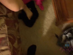 Amateur, Gros seins, Blonde, Sucer une bite, Éjaculation interne, Pieds, Pov, Rasée