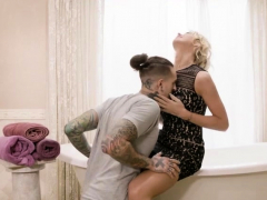 TS boss Aubrey slams Ruckus tight ass in the bathroom