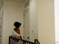 お尻, デカチン, デカパイ, 黒人, ハードコア, オマンコ, ティーン, 三人