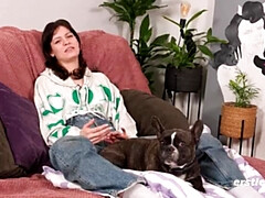 Leie, Braunhaarige, Süss, Frau, Hd, Masturbation, Solo, Titten