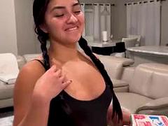 デカチン, フェラチオ, 異人種間, 馬乗り, フェラする, ティーン